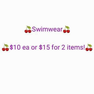 Swimwear of all sorts! One pieces, separates